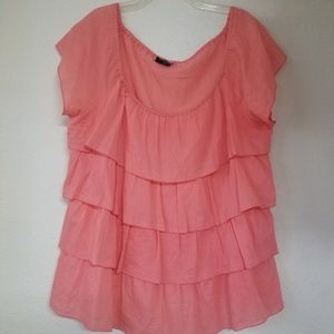 Hobo Ruffled Tunic 2X Plus Sz Unique Spectrum